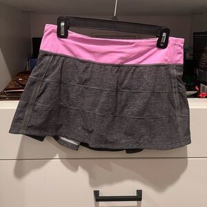 Lululemon Pink and Gray tennis skirt